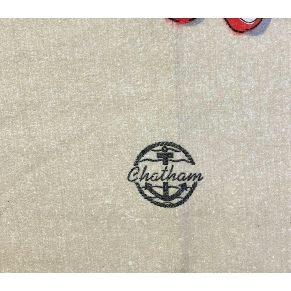 Vintage Chatham Blanket Beach Theme Comic Speech Bubbles 60